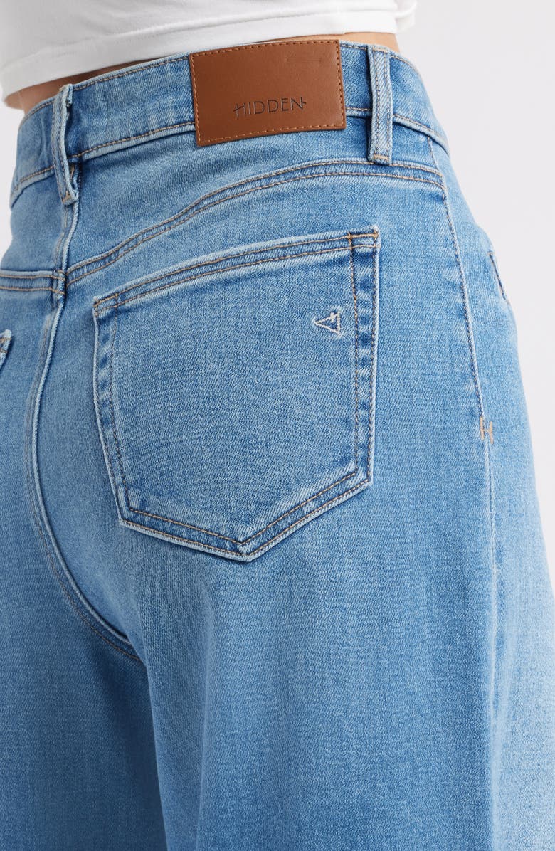 HIDDEN JEANS Welt Pocket Wide Leg Jeans, Alternate, color, Medium Wash