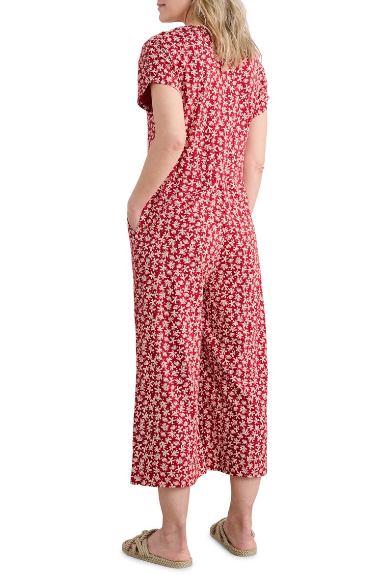 Rose Trellis Wide Leg Jumpsuit, Alternate, color, SALTWATER DITSY SCARLET