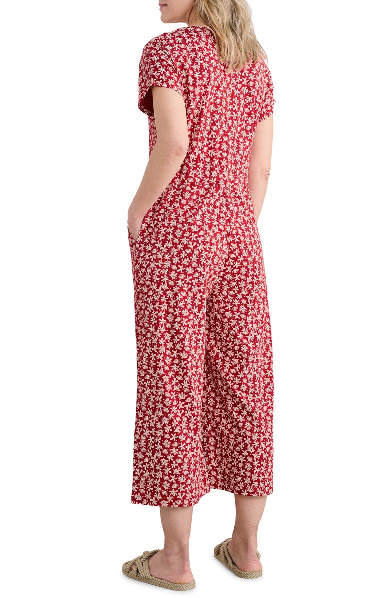 Seasalt Cornwall Rose Trellis Wide Leg Jumpsuit, Alternate, color, Saltwater Ditsy Scarlet