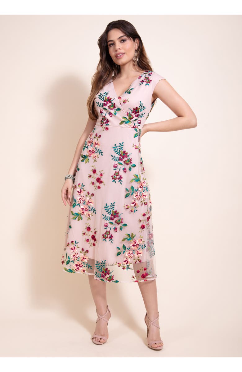 Alie Street London Grace Midi Dress, Main, color, Blushing Blooms