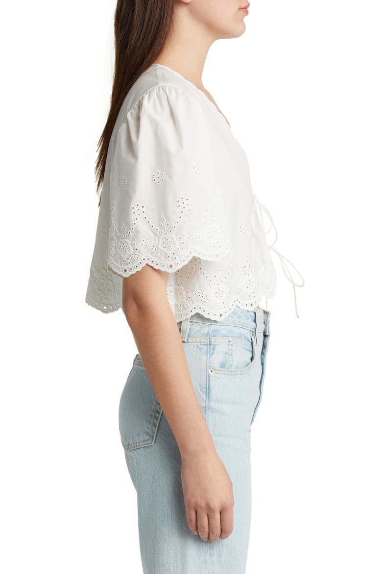 Lorelei Eyelet Blouse, Alternate, color, WHITE EYELET