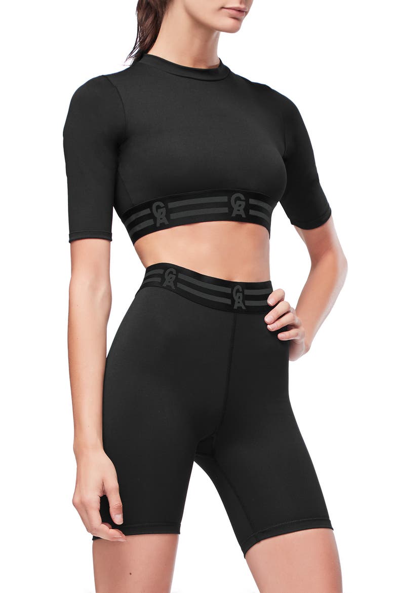 Icon Crop Top, Alternate, color, BLACK001