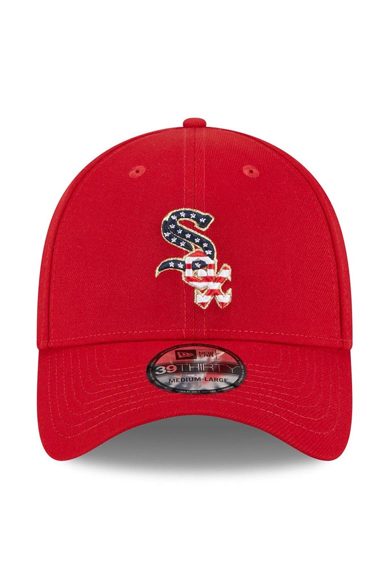 Men's New Era  Red Chicago White Sox 2023 Fourth of July 39THIRTY Flex Fit Hat, Alternate, color, Red