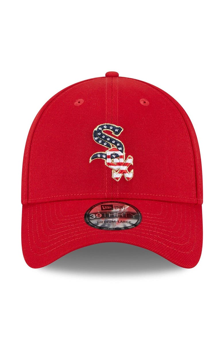 New Era Men's New Era  Red Chicago White Sox 2023 Fourth of July 39THIRTY Flex Fit Hat, Alternate, color, Red