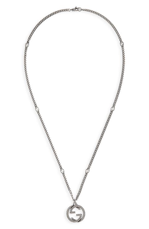 Interlocking GG Sterling Silver Necklace