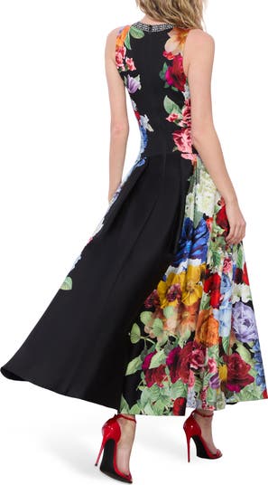 Alice+Olivia■Adley Floral Panel Midi Dress■ドレス Alice + Olivia Adley Floral Drop-Waist Midi Dress | Neiman