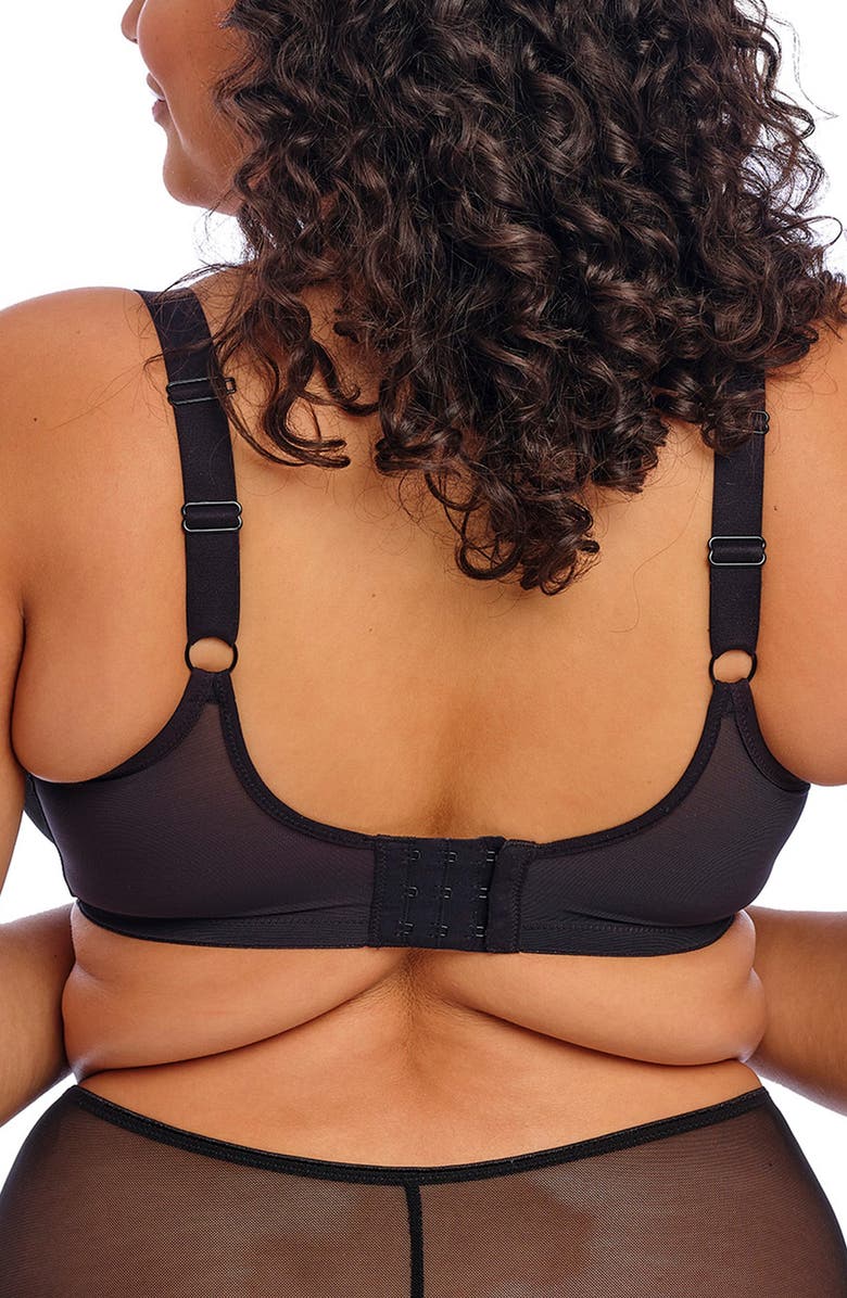 Elomi Matilda Full Figure Underwire Plunge Bra, Alternate, color, Black