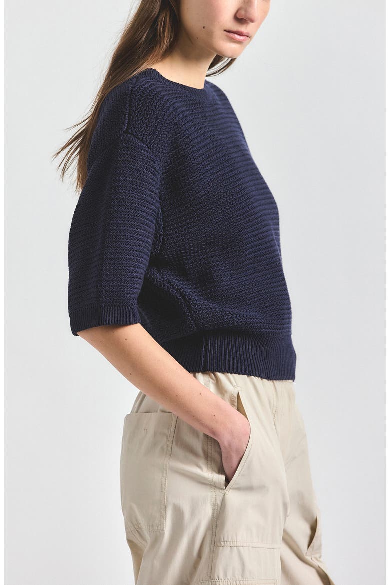 Madison Elbow Sleeve Sweater, Alternate, color, NAVY