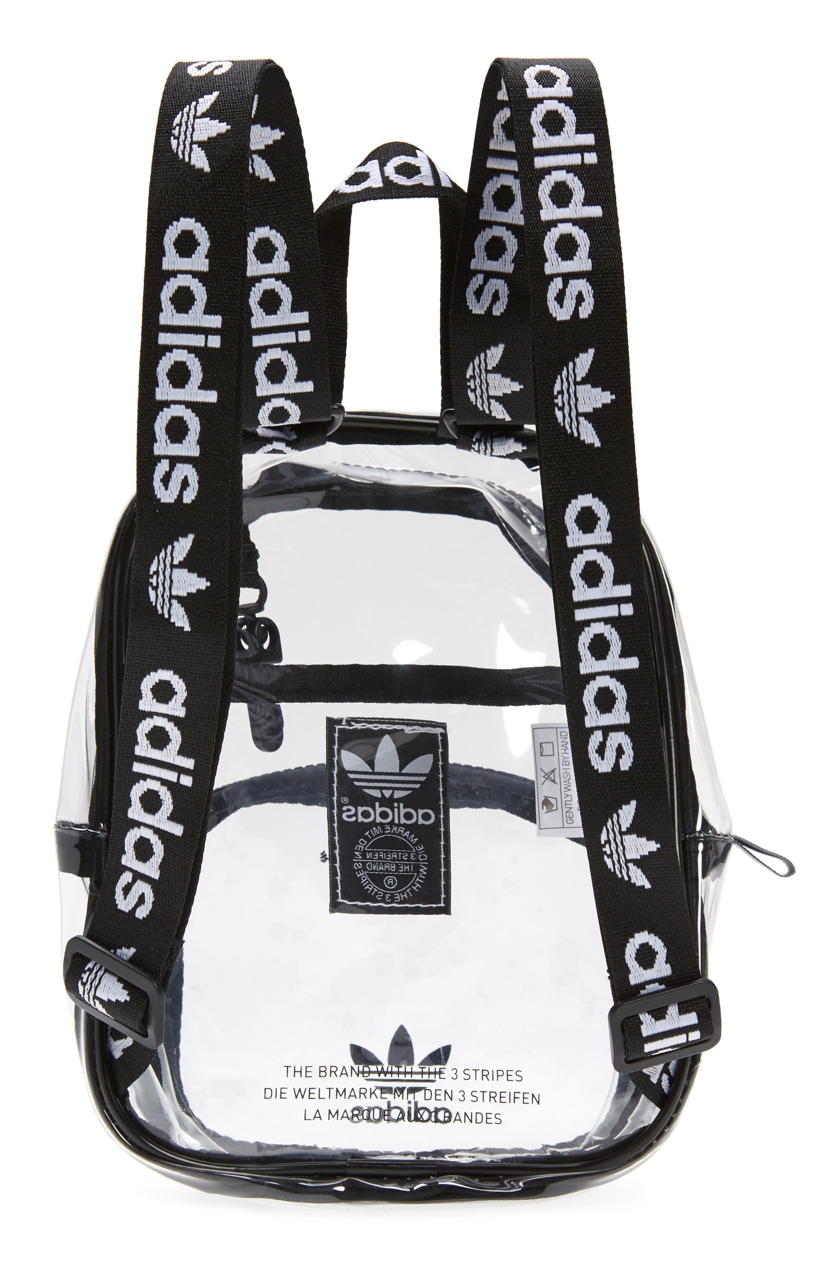 adidas Originals Mini Clear Backpack, Alternate, color, 