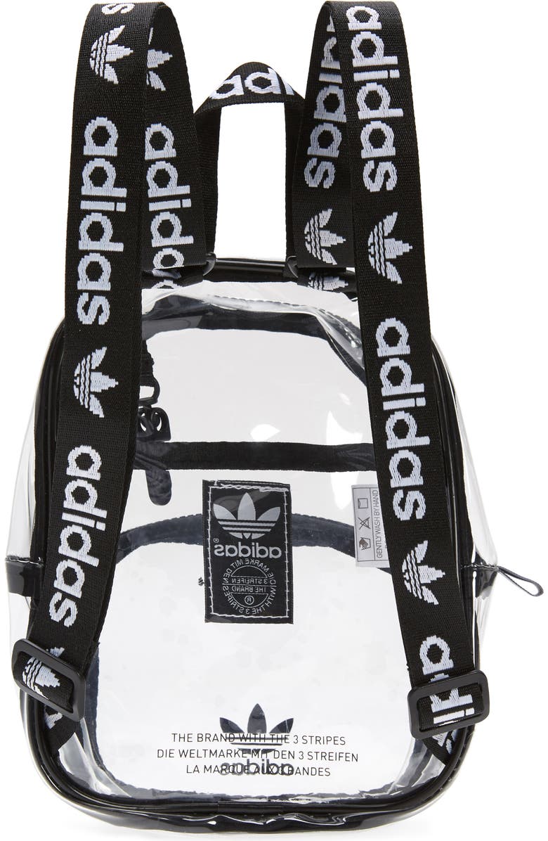adidas Originals Mini Clear Backpack, Alternate, color,