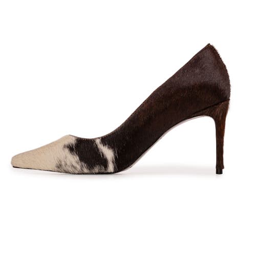 Black Suede Studio Amaya Cowhide Pump In Cowhide