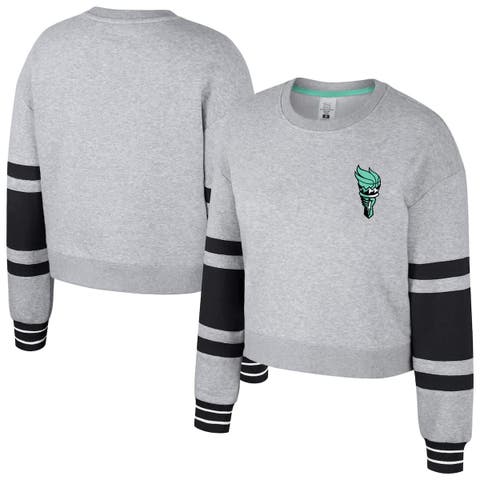 Unisex Stadium Essentials  Heather Gray New York Liberty Cropped Pullover Sweatshirt