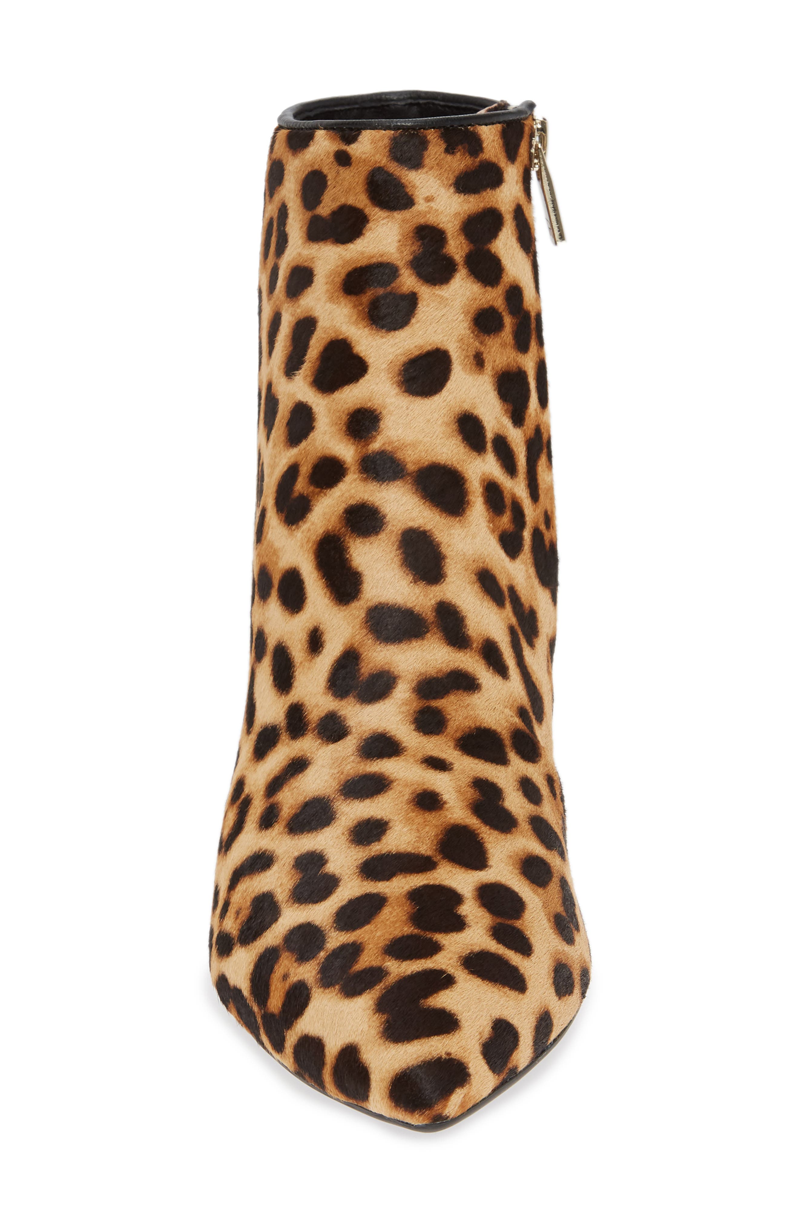Nora Genuine Calf Hair Bootie, Alternate, color, LEOPARD CALF HAIR