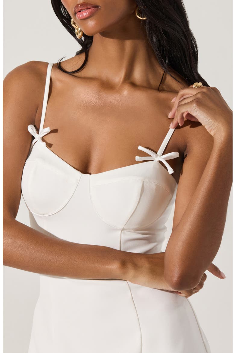 Bow Detail Minidress, Alternate, color, WHITE
