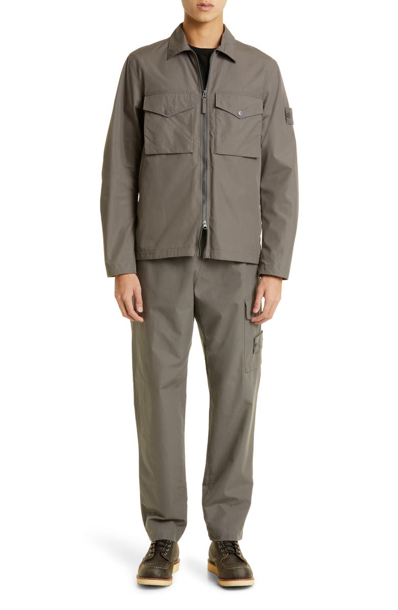 Stone Island Ghost Piece Organic Cotton Overshirt, Alternate, color,