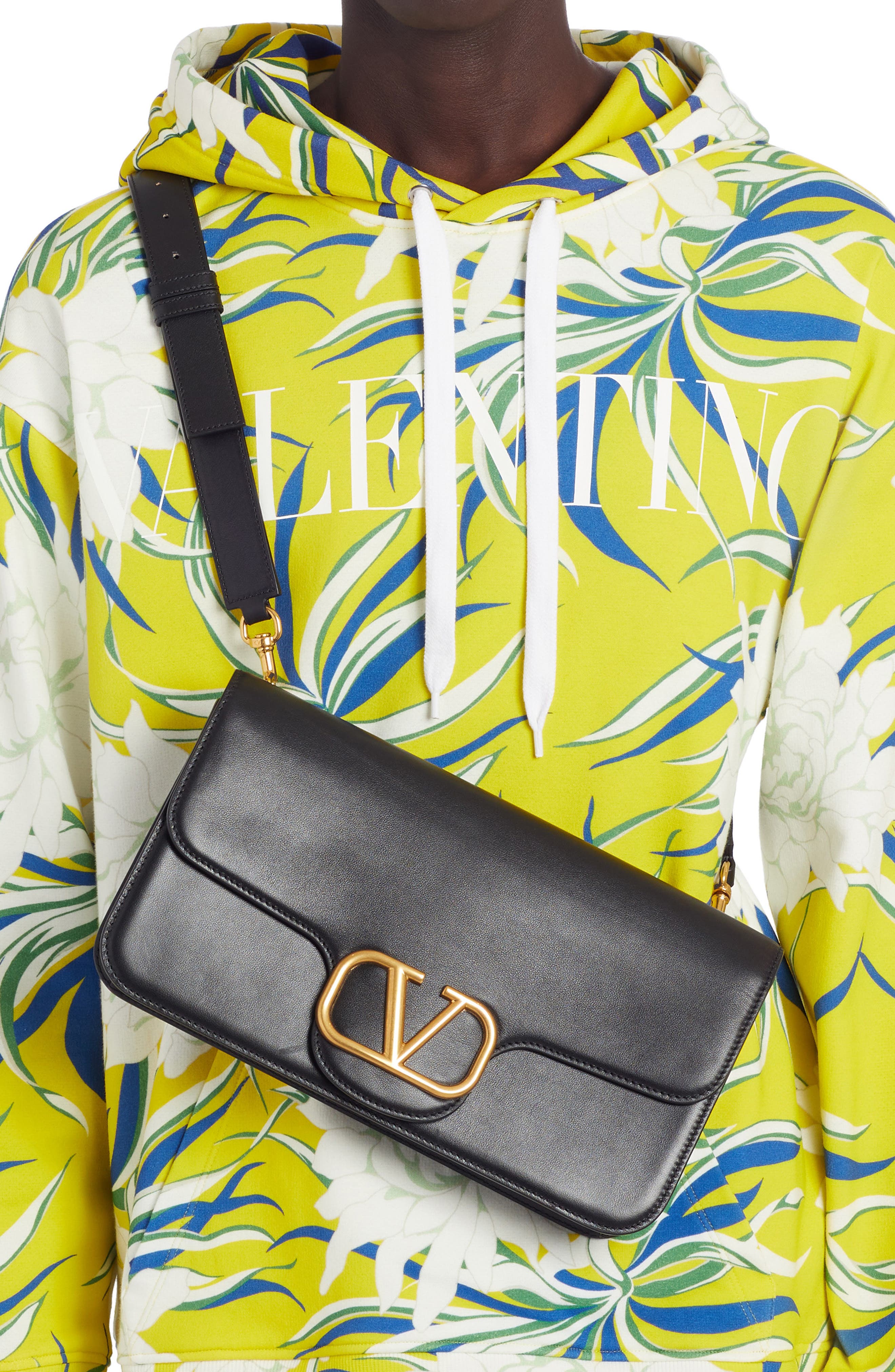 Valentino Garavani VLOGO Leather Convertible Crossbody Bag, Alternate, color, 