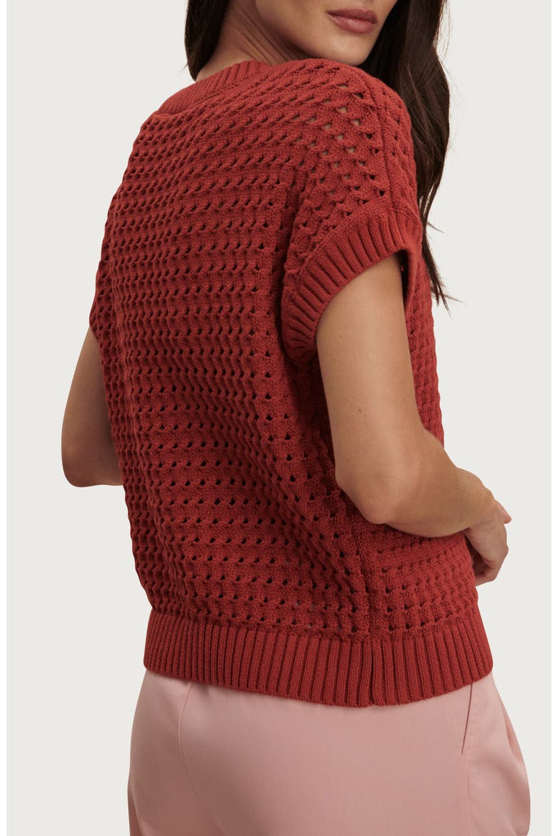 Denny Pointelle Knit Top, Alternate, color, BOSSA NOVA