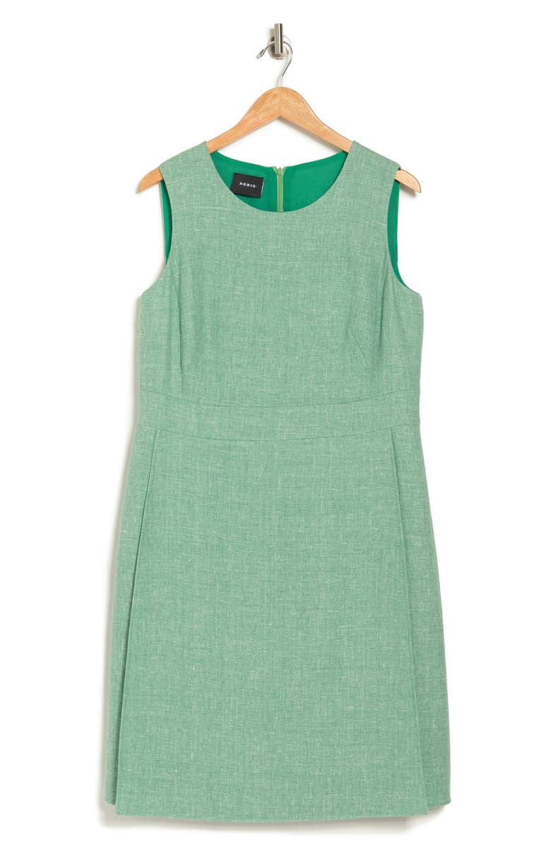 Akris Sleeveless Linen Shift Dress, Alternate, color, 
