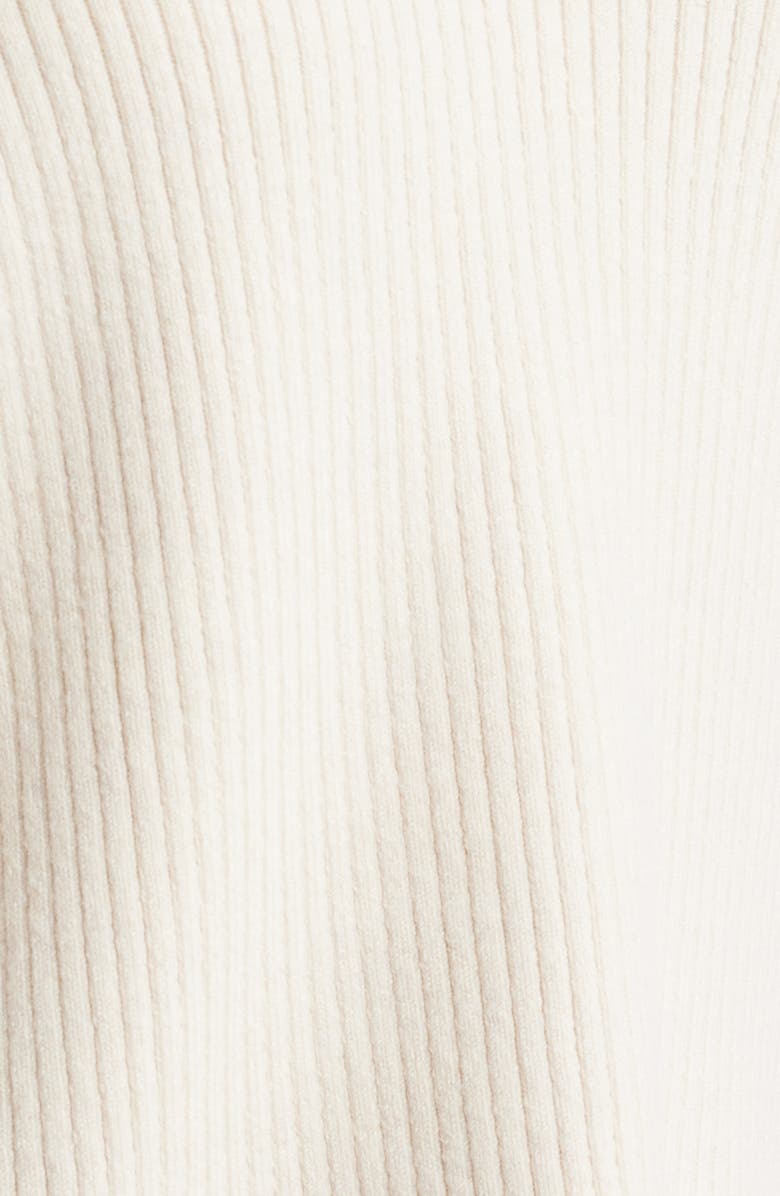 rag & bone Caterina Faux Leather Piped Trim Polo, Alternate, color, Ivory