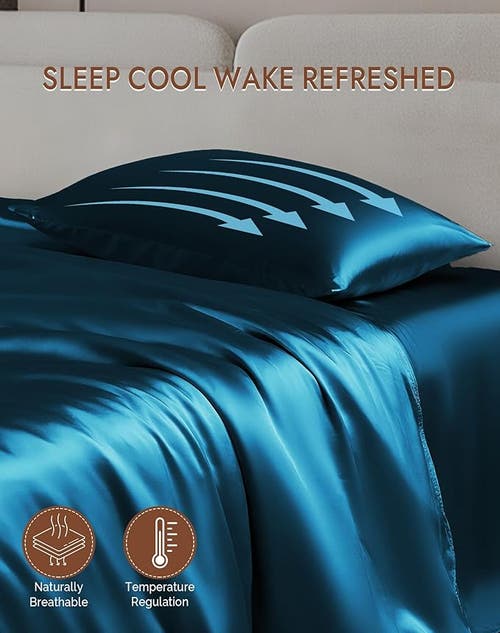 Silksilky 22momme 100% Mulberry Silk Envelope Pillowcase In Blue