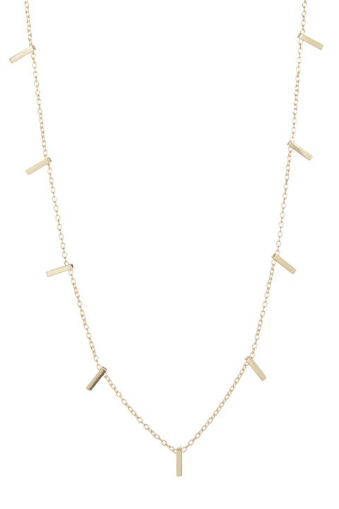 14K Gold Plated Bar Necklace