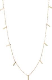 Adornia 14K Gold Plated Bar Necklace