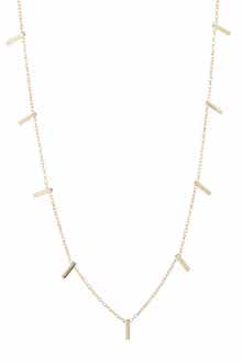 Adornia 14K Gold Plated Bar Necklace