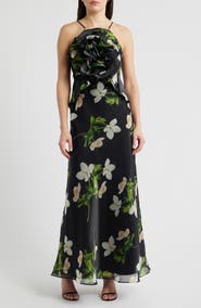 Julia Jordan Floral Organza Gown
