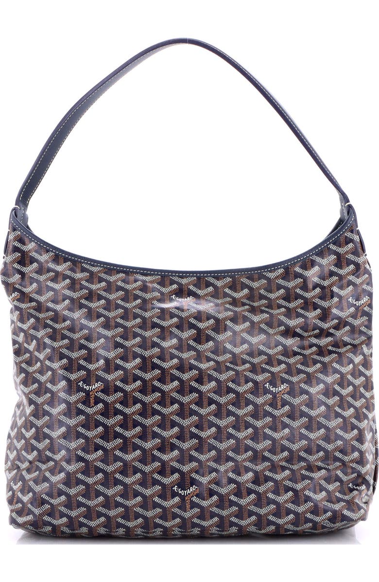 Pre-Owned Goyard Boheme Hobo Coated Canvas, Main, color, Blue