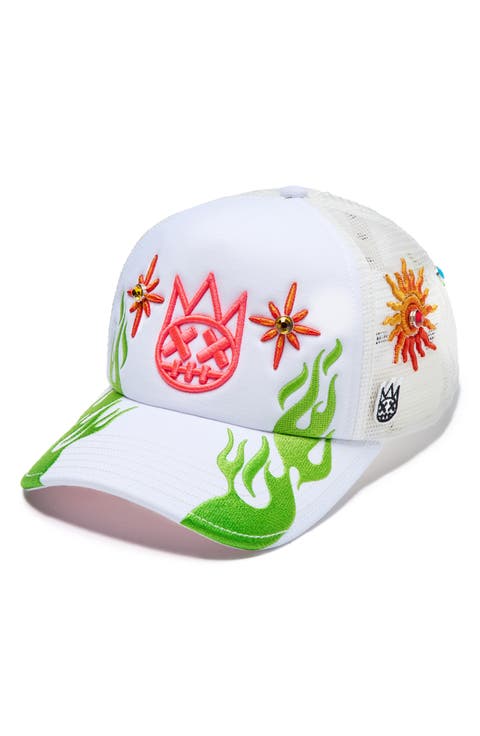 Shimuchan Logo Crystal Embellished Trucker Hat