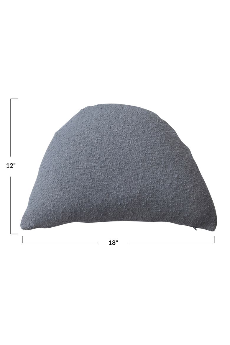 Woven Cotton Slub Half Moon Throw Pillow, Grey, Alternate, color, Grey