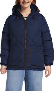 Lands' End Plus Size FeatherFree Insulated Diamond Quilted Jacket