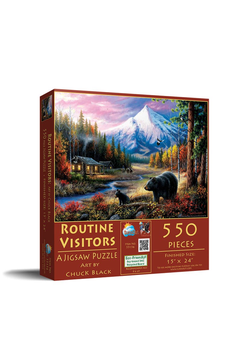 Sunsout Routine Visitors 550 piece Jigsaw Puzzle for Adults, Main, color, Multicolor
