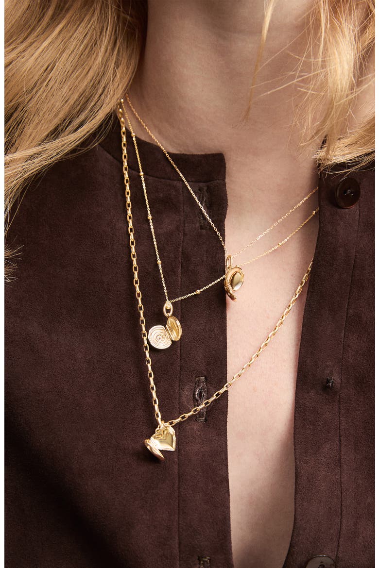 Celestial Diamond Locket Mini Charm, Alternate, color, YELLOW GOLD
