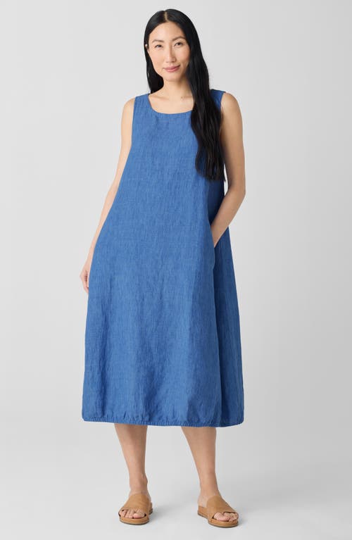 Eileen Fisher Organic Linen A-line Dress In Ultma