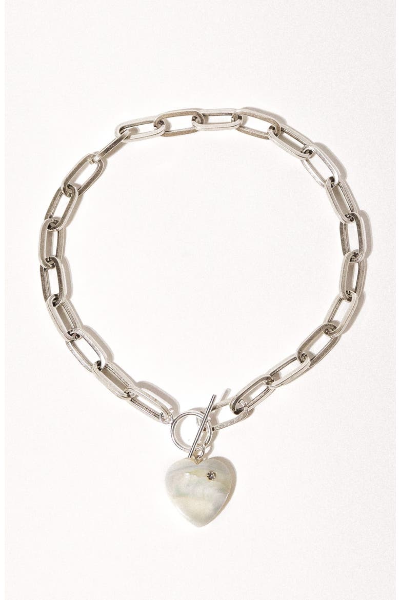 Love Spell Choker Pendant Necklace, Alternate, color, SILVER