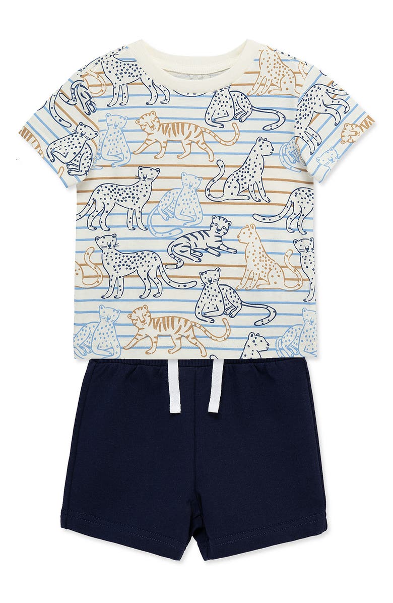 Little Me Wildcat 3-Piece T-Shirt & Shorts Set, Alternate, color, Multi