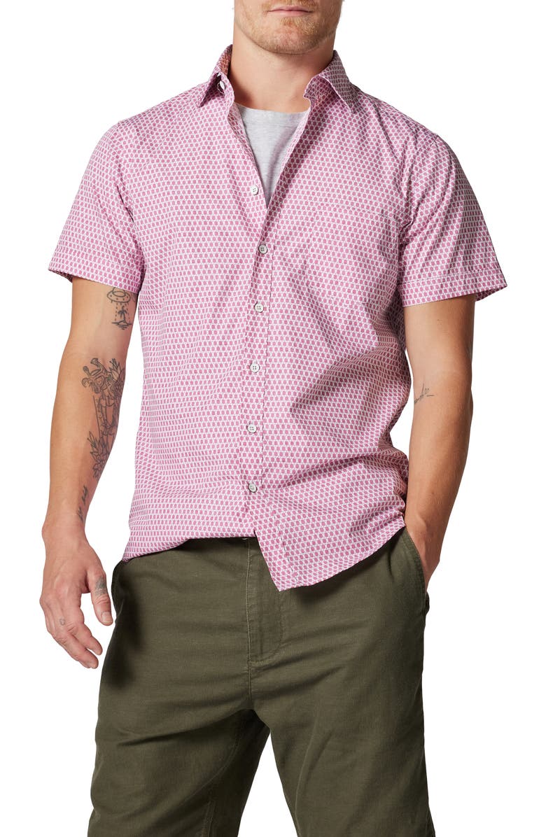 Rodd & Gunn Rosebank Neat Short Sleeve Button-Up Shirt, Main, color, 