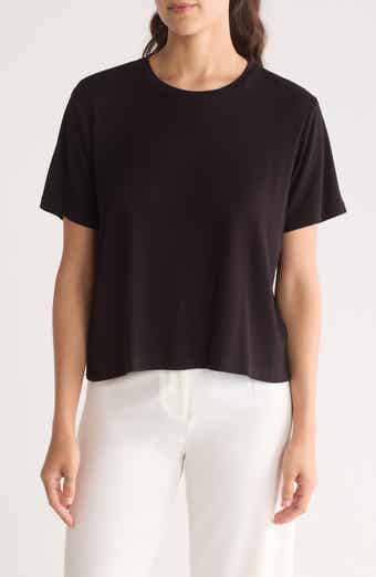 1.STATE Rib Jersey Boxy Crop T-Shirt