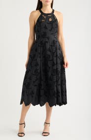 Lilly Pulitzer® Denise Floral Openwork Halter Neck Midi Dress