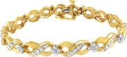 Haus of Brilliance 10K Yellow Gold Round-Cut Diamond Infinite Love Bracelet