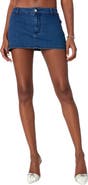 EDIKTED Sydnie Denim Microskort