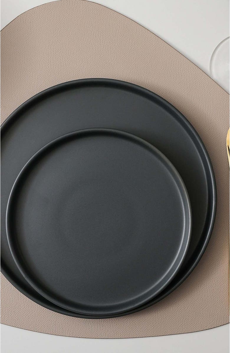Stone Lain Celina Stoneware 16-Piece Dinnerware Set with Pasta Bowls, Alternate, color, Black