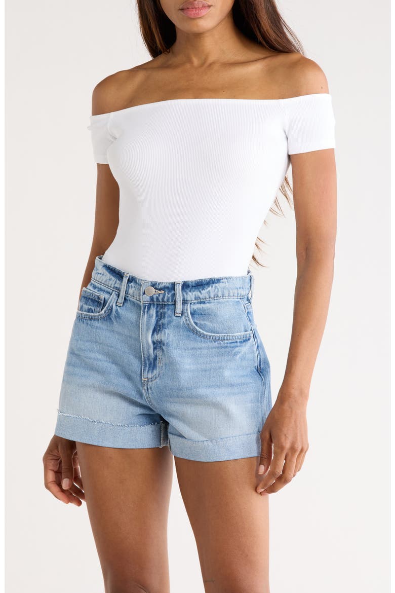 Adana Off the Shoulder Bodysuit, Main, color, WHITE