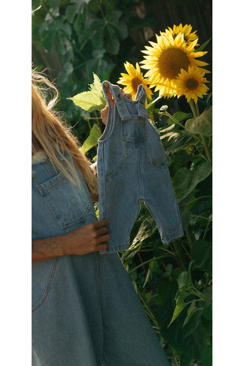 The Oversized Denim Dungaree Baby, Alternate, color, light denim