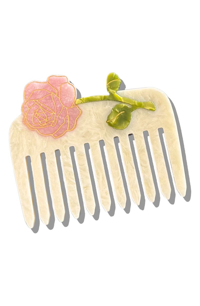 Solar Eclipse Vintage Rose Jaw Clip & Comb Set, Alternate, color, Beige