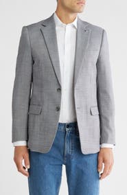 Scotch & Soda Grey Crosshatch Notch Lapel Blazer