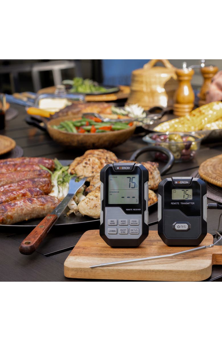 Maverick Long Range Wireless Remote Cooking Thermometer, Dual Probe, Alternate, color, Black/Grey