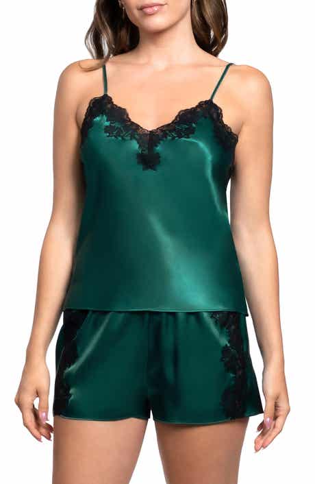 In Bloom by Jonquil Josie Lace Trim Satin Short Pajamas