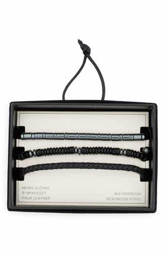 NORDSTROM RACK 3-Pack Mixed Faux Leather & Bead Bracelets